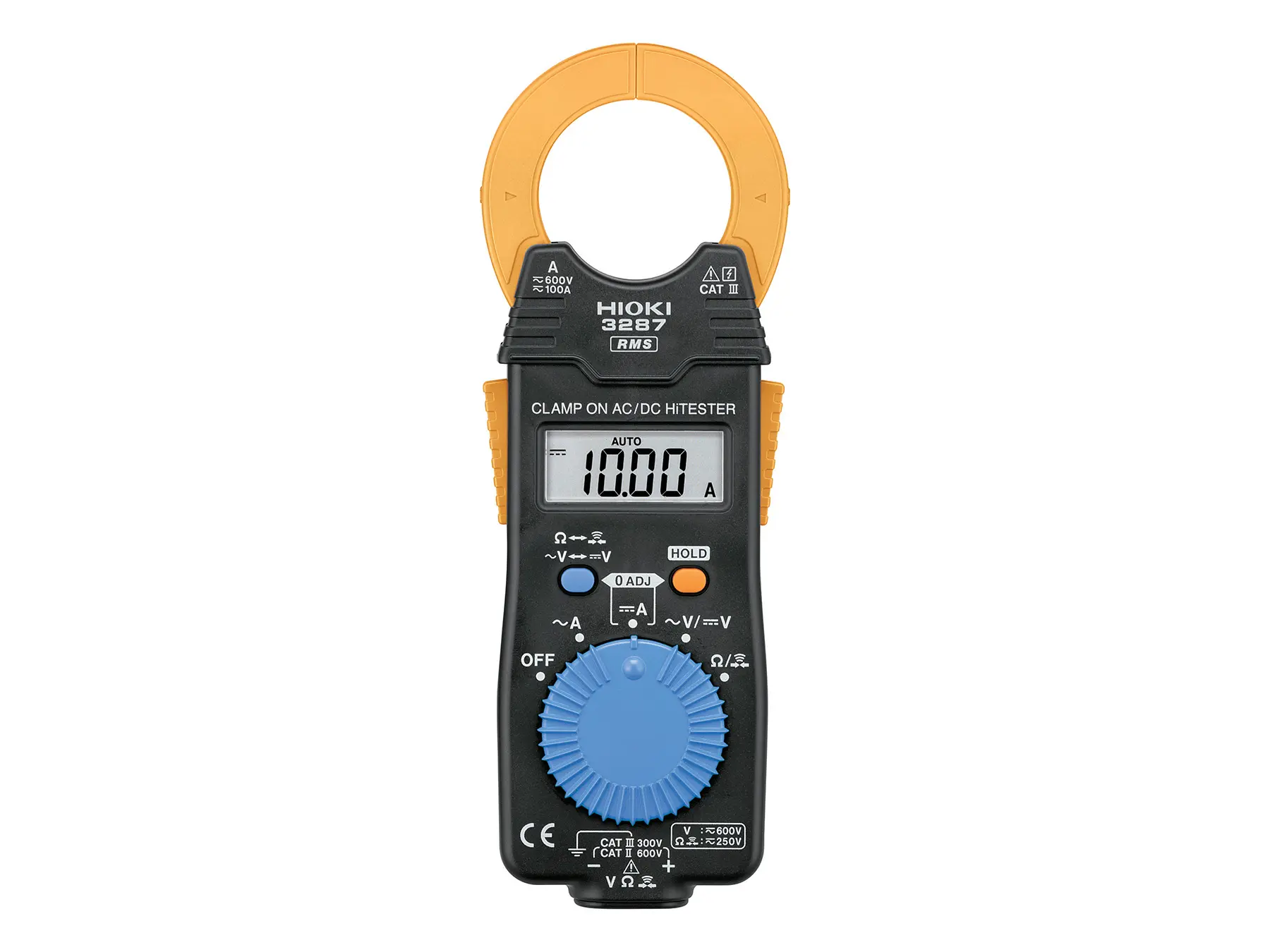 HIOKI 3287 - AC/DC True RMS Clamp Meter with 10 A and 100 A Current Ranges