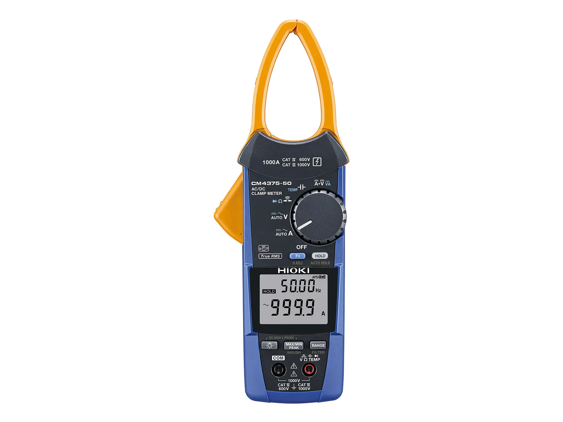 HIOKI CM4375-50 - True RMS AC/DC Clamp Multimeter with 1000 A Range and Super Slim Jaws