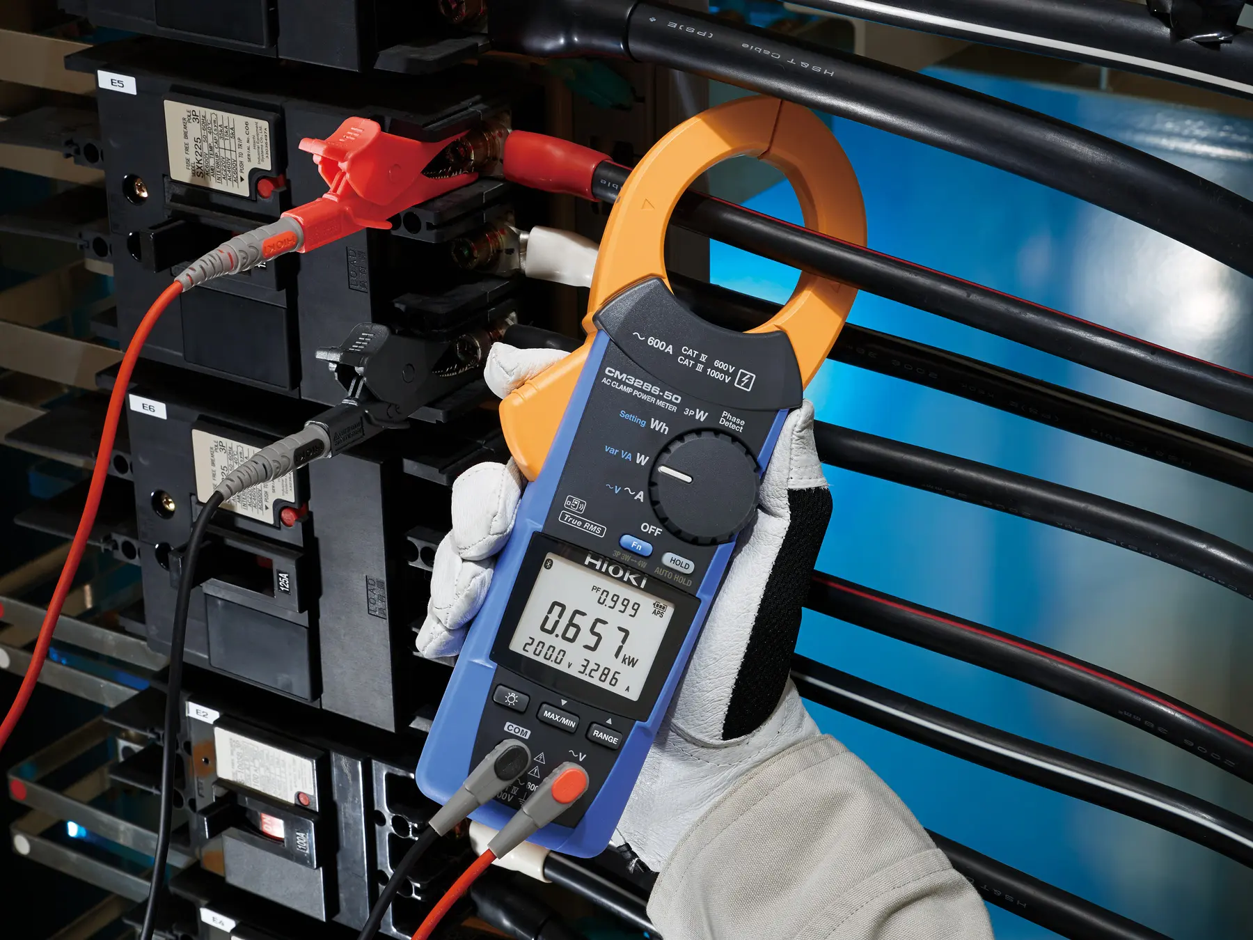 HIOKI L9257 connection cable set 2leads with alligator clips red black