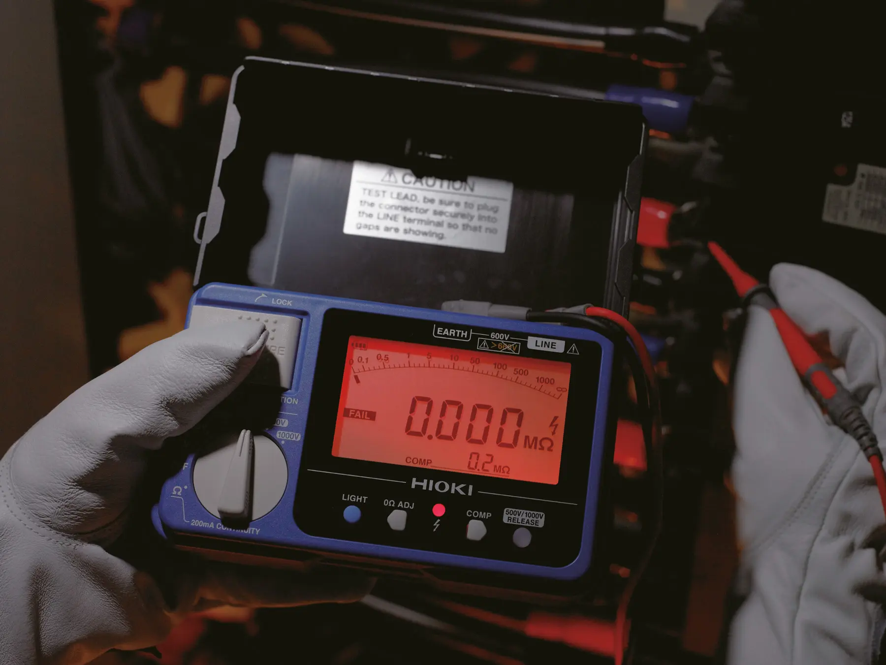 HIOKI IR4057-90 digital insulation tester 50v to 1000v application