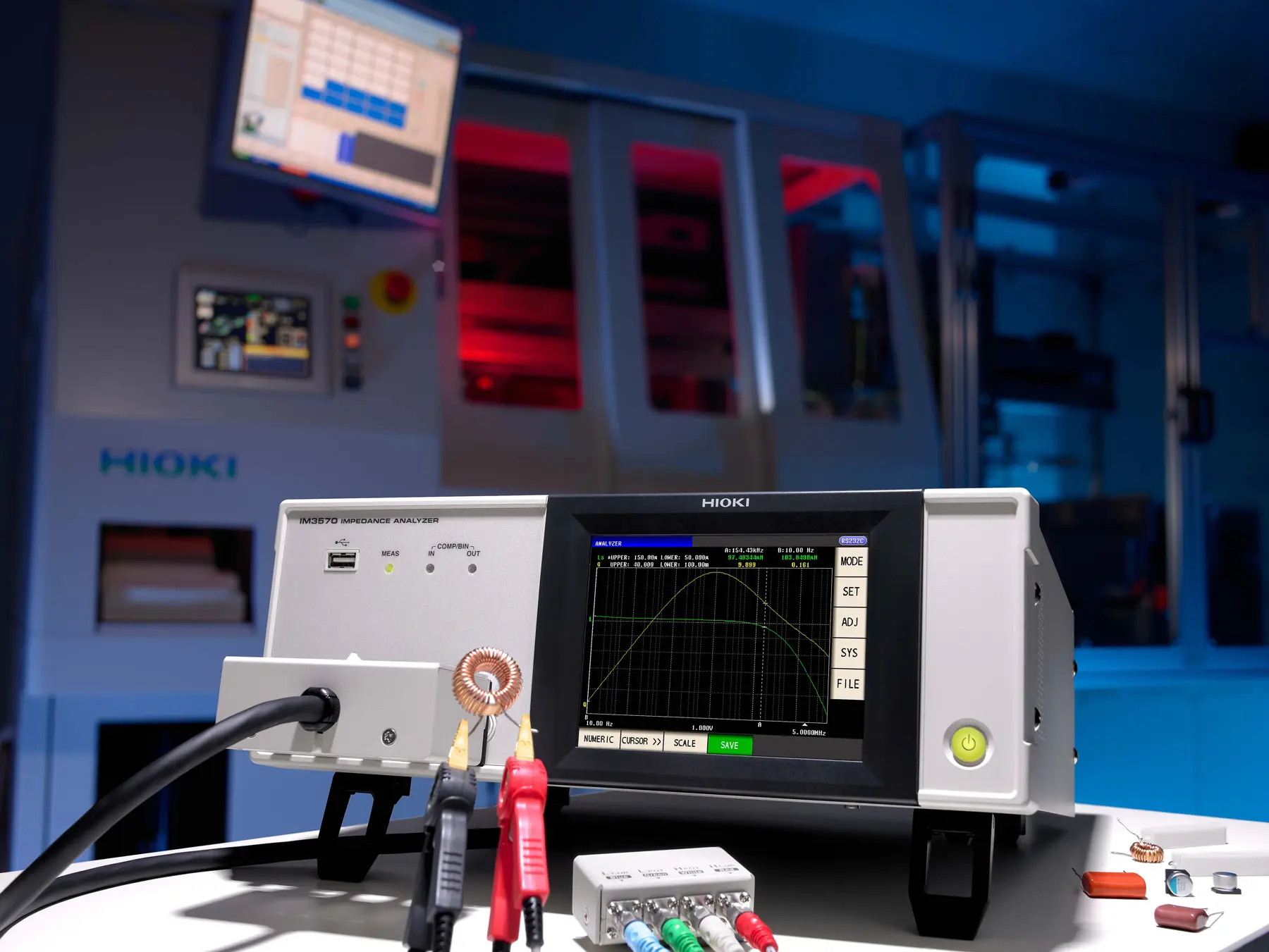 HIOKI IM3570-9000 impedance analyzer 4hz to 5mhz with L2000 4 terminal probe