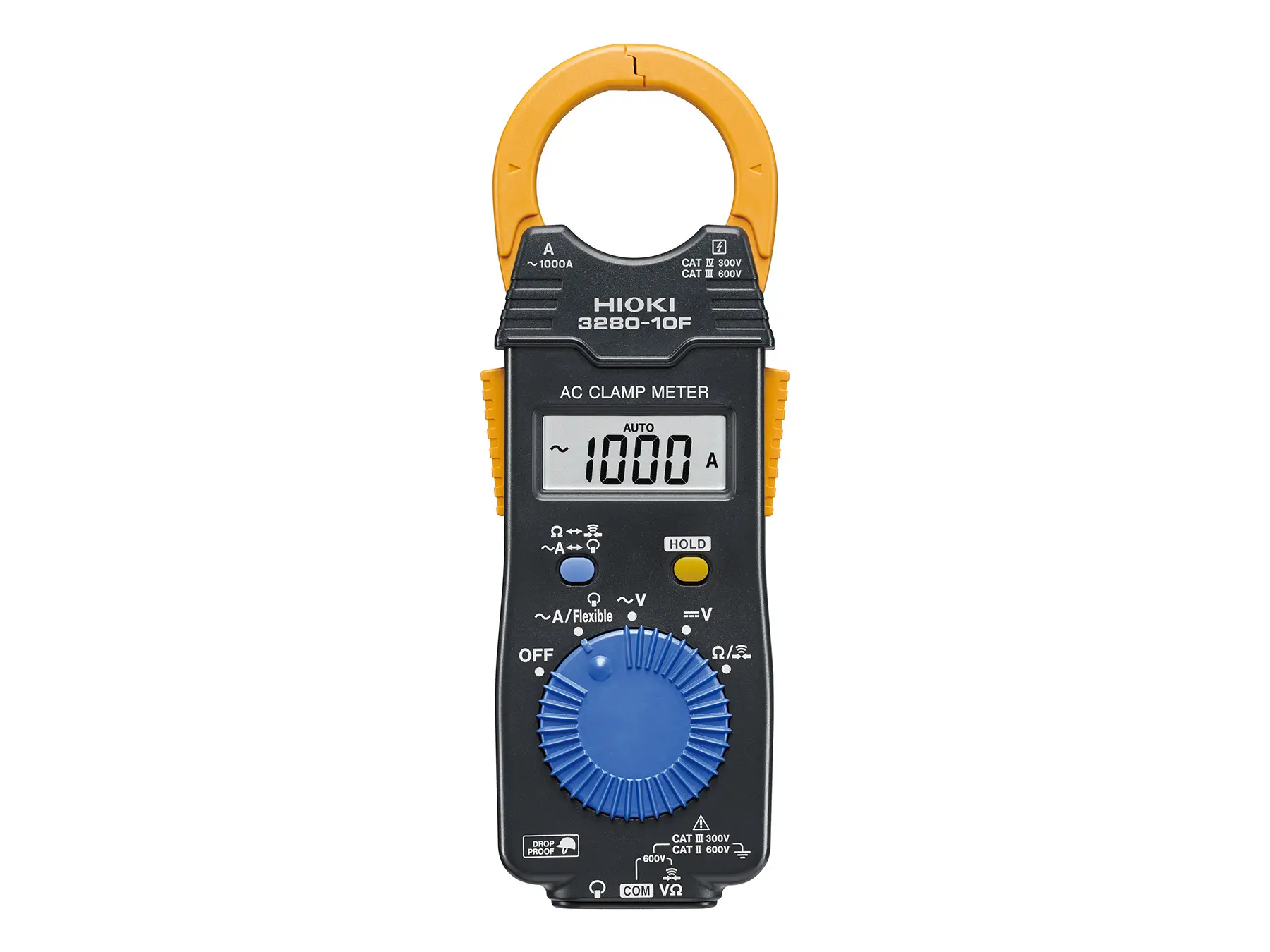 HIOKI 3280-10F - AC Clamp Meter with 3 Current Ranges up to 1000 A