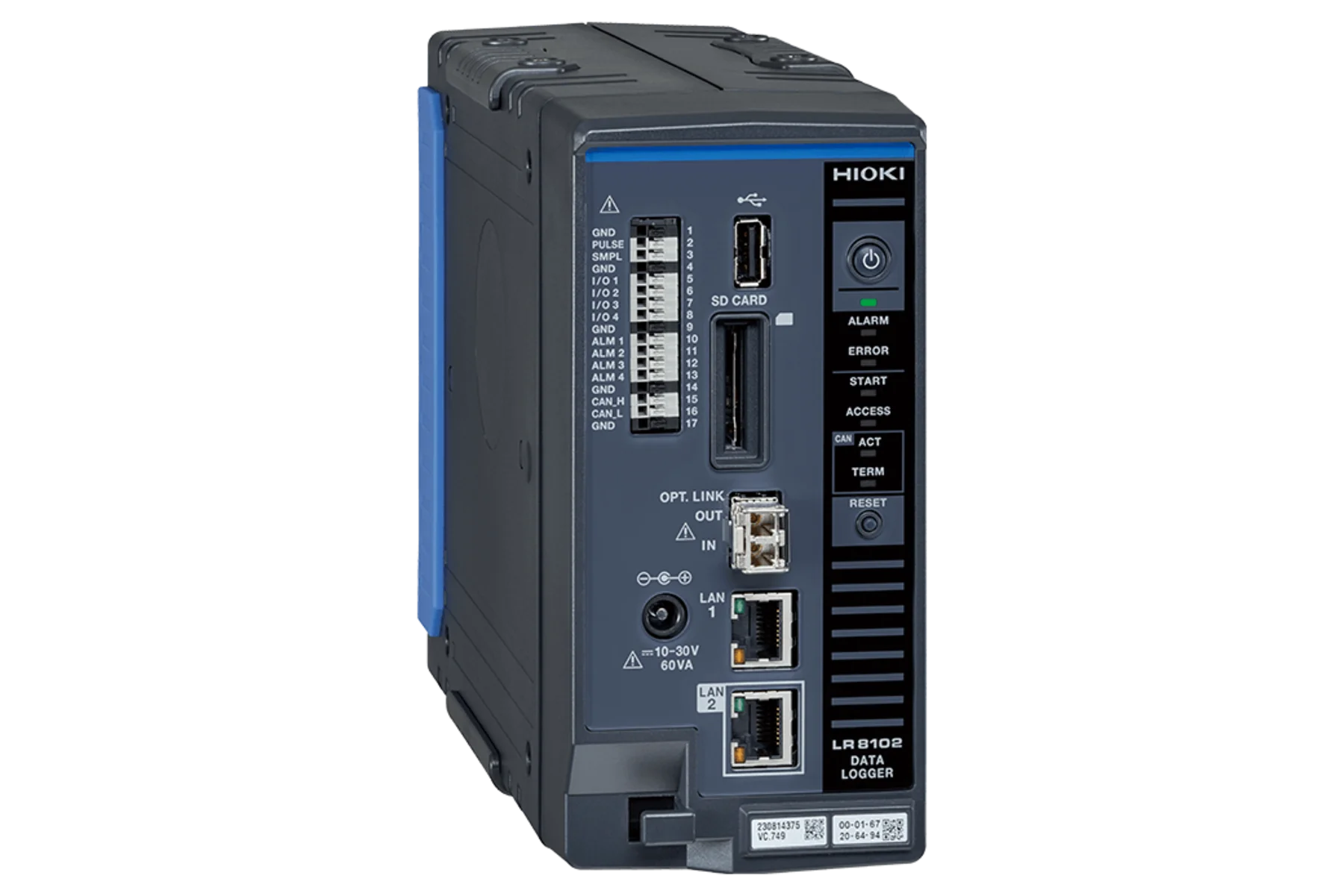 HIOKI LR8102 - Modular multi-channel Data Logger for system integration, optical sync, UDP, CAN