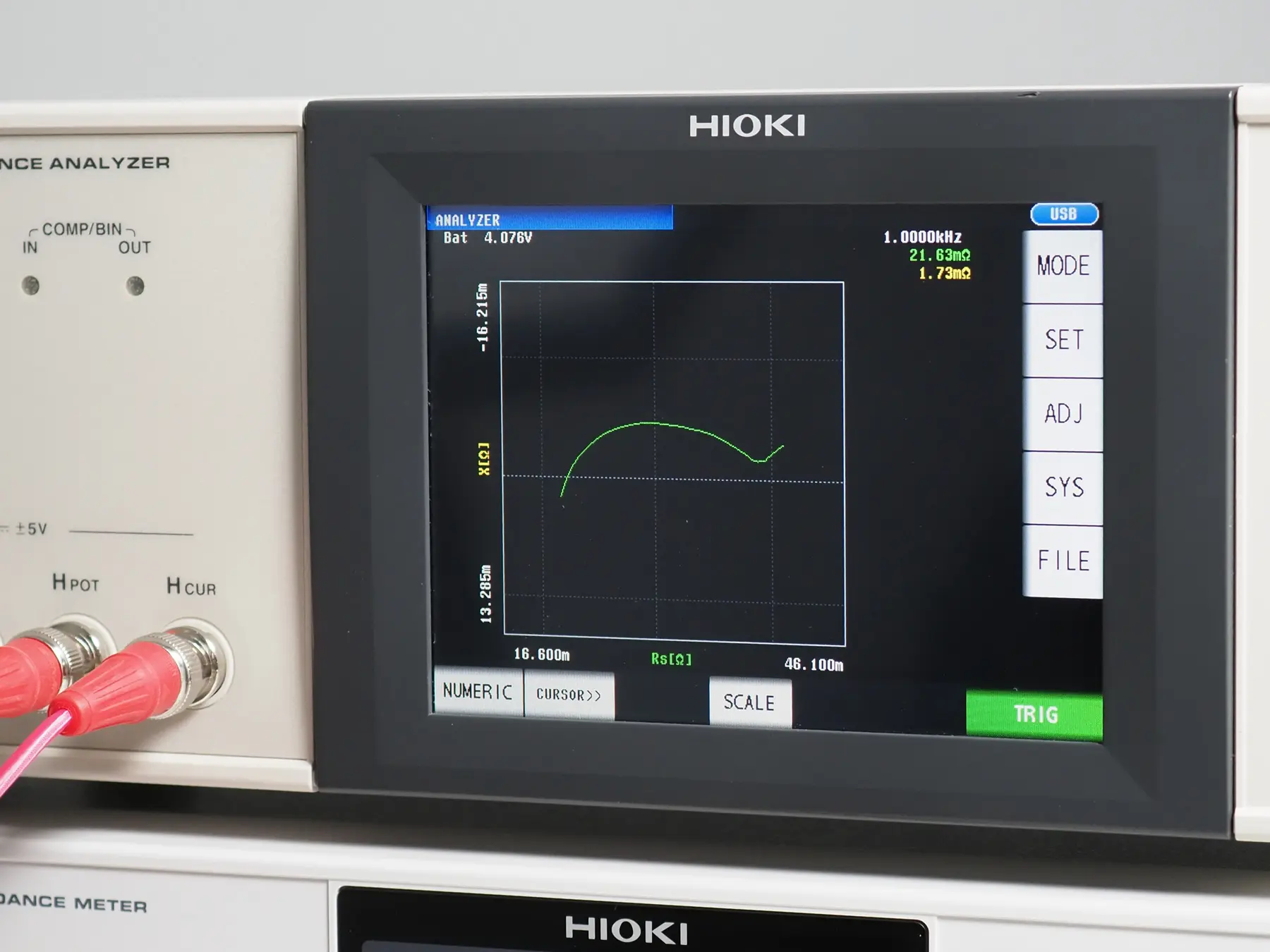 HIOKI IM3590 impedance analyser measurement of electrochemical components and materials