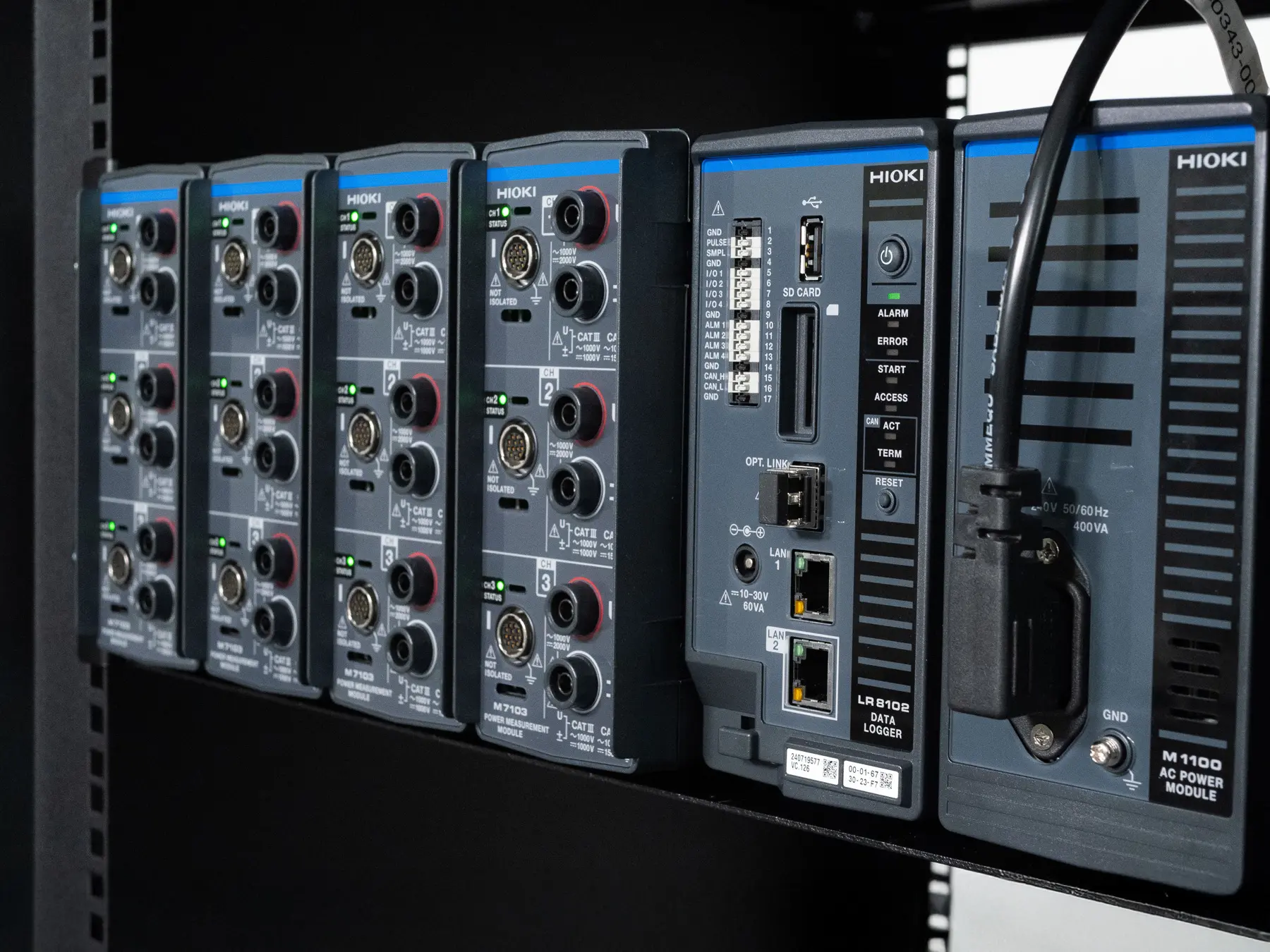 HIOKI M1100 AC power supply module for M7103 powers up to four M7103 modules