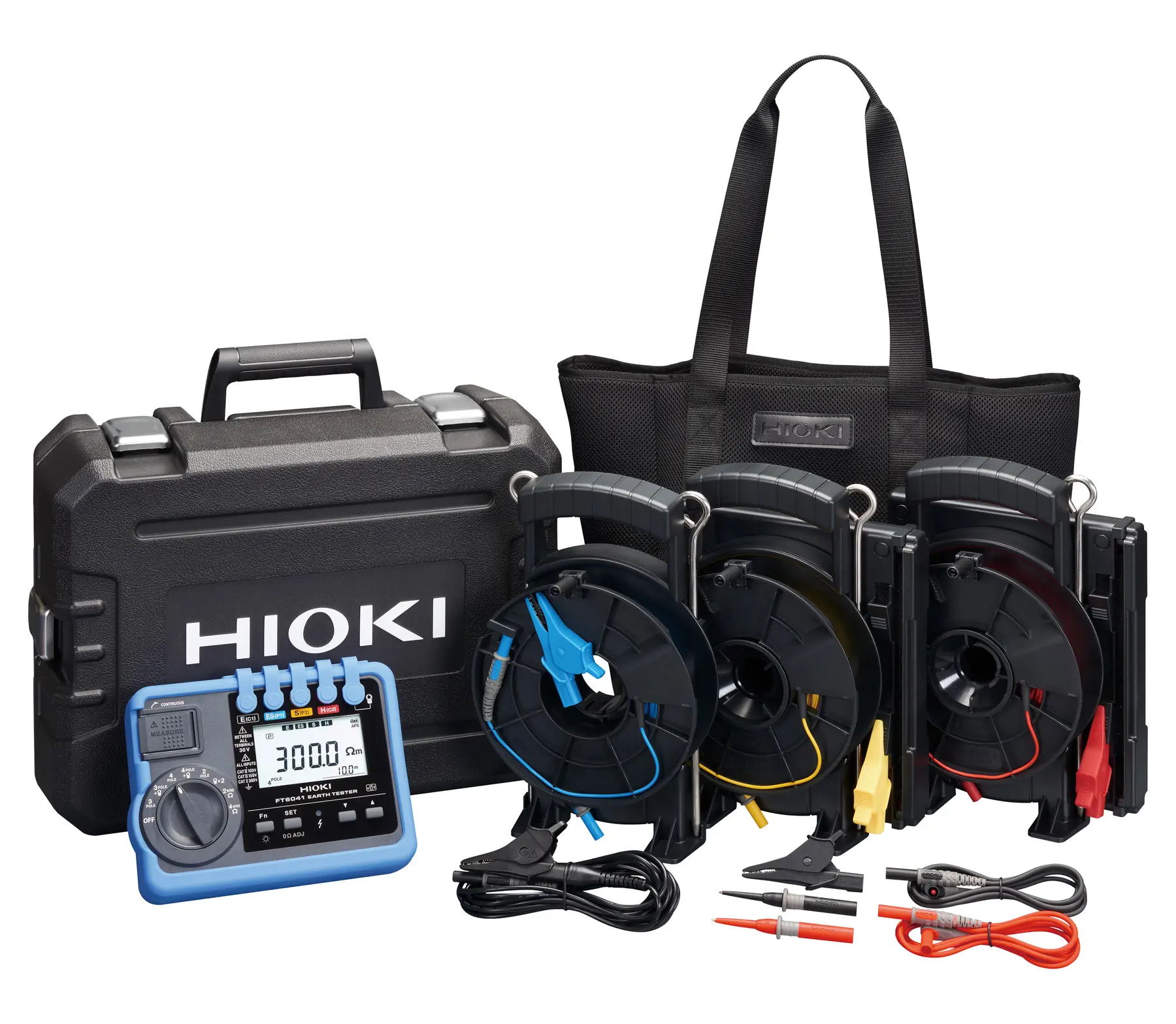 HIOKI FT6041 earth tester Drop proof 1m onto concrete set Measurement Cable Carrying Case protector