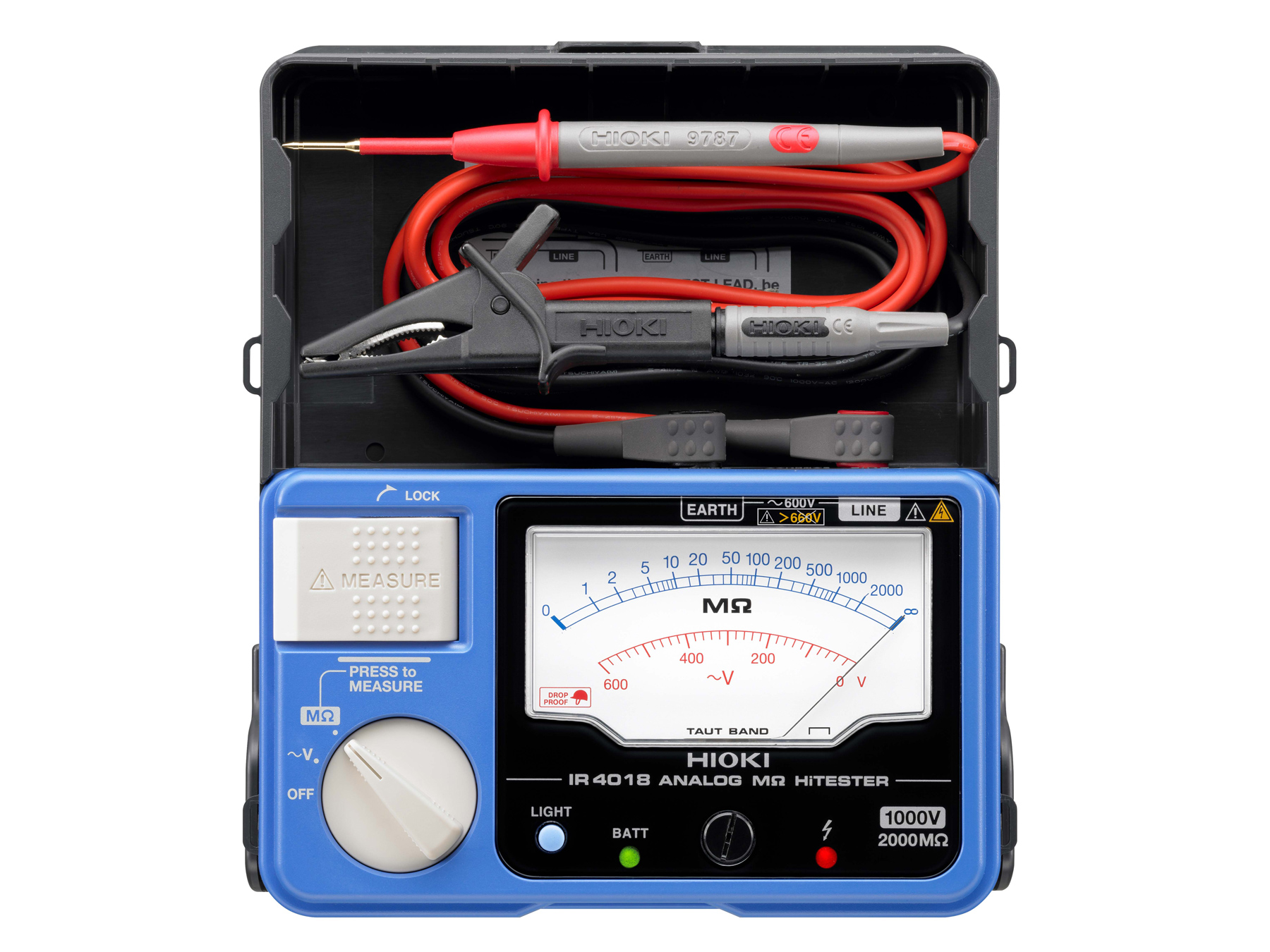 HIOKI IR4018 analog insulation tester 500 v test voltage range