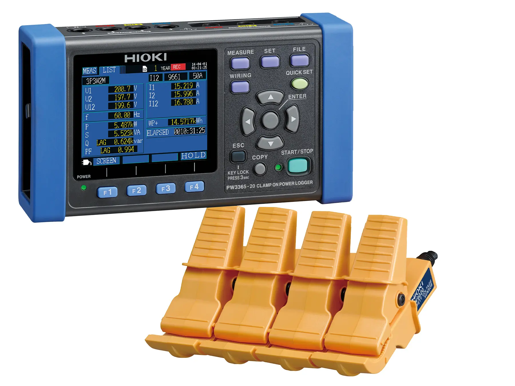 PW3365 - Compact Three-Phase Power Logger with non-contact voltage sensors