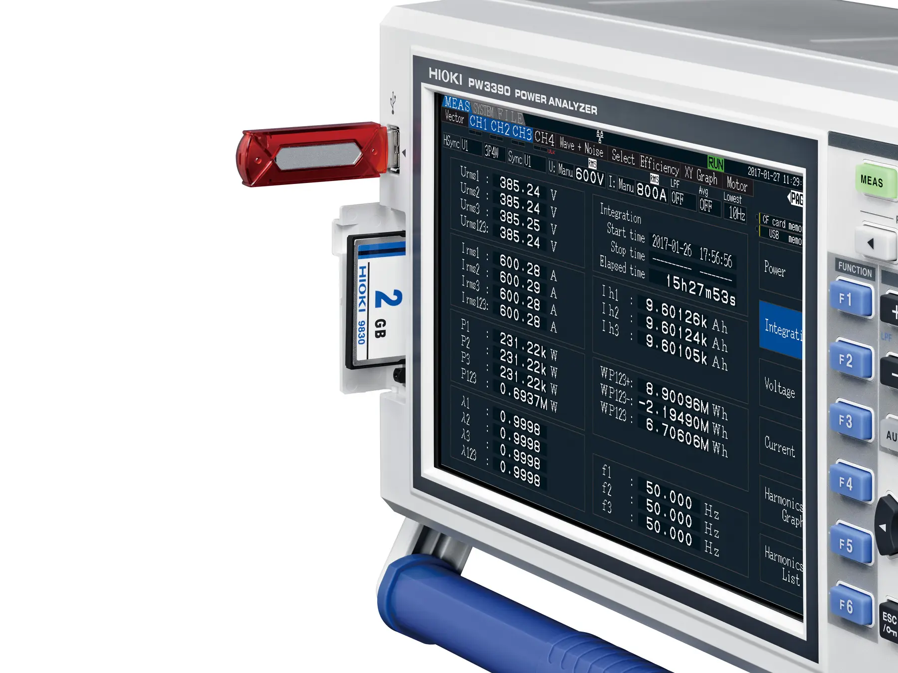 HIOKI 9830 pc card 2gb compatible LR8432 MR8870 PW3390