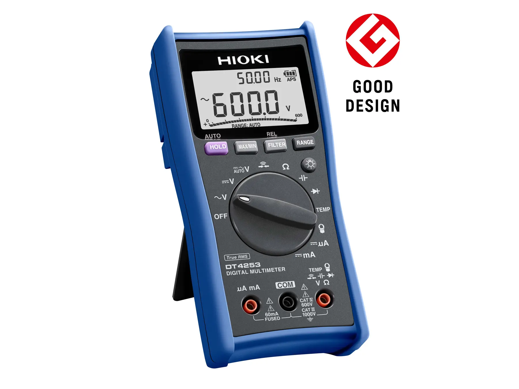 HIOKI DT4253 true rms digital multimeter good design mark