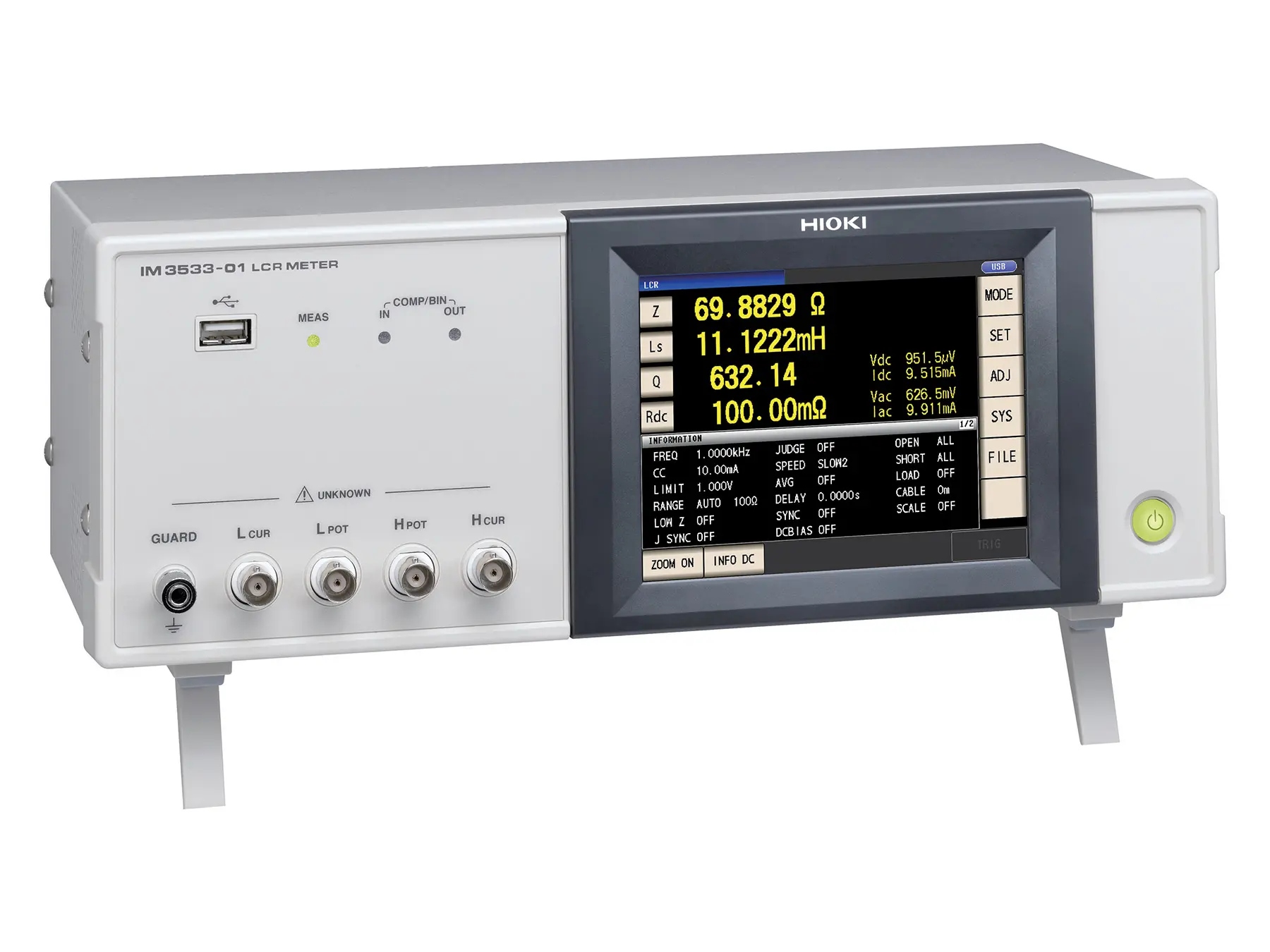 HIOKI IM3533-01 - LCR Meter with Frequency Sweep, DC and 1 mHz to 200 kHz
