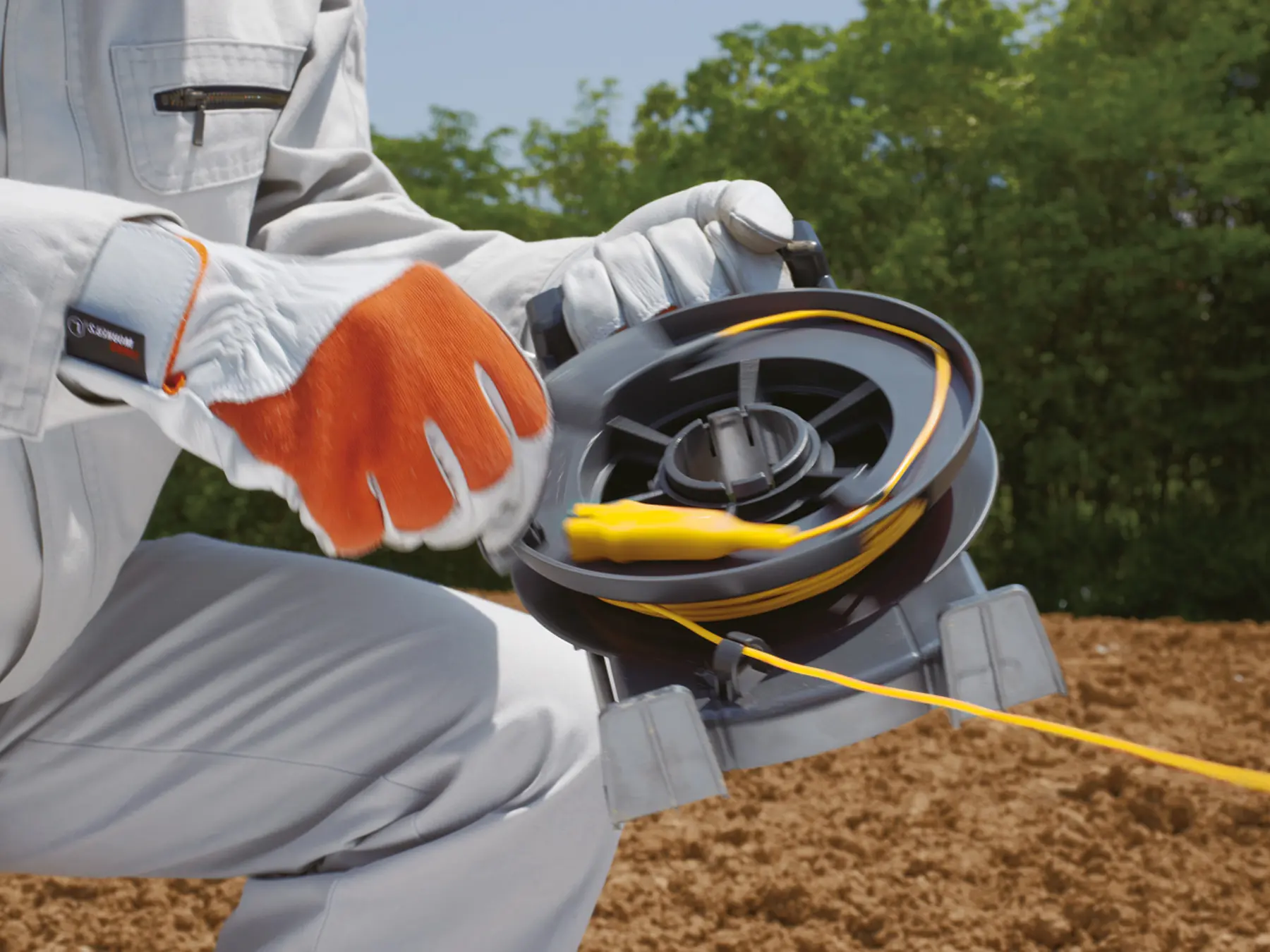 HIOKI L9845-31 measuring cable 25m yellow with winder