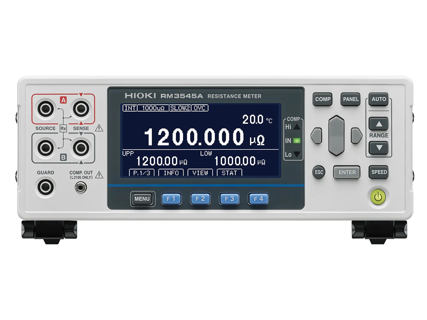 HIOKI RM3545A-2 - Precision instrument for DC resistance, 13 ranges, integrated multiplexer option