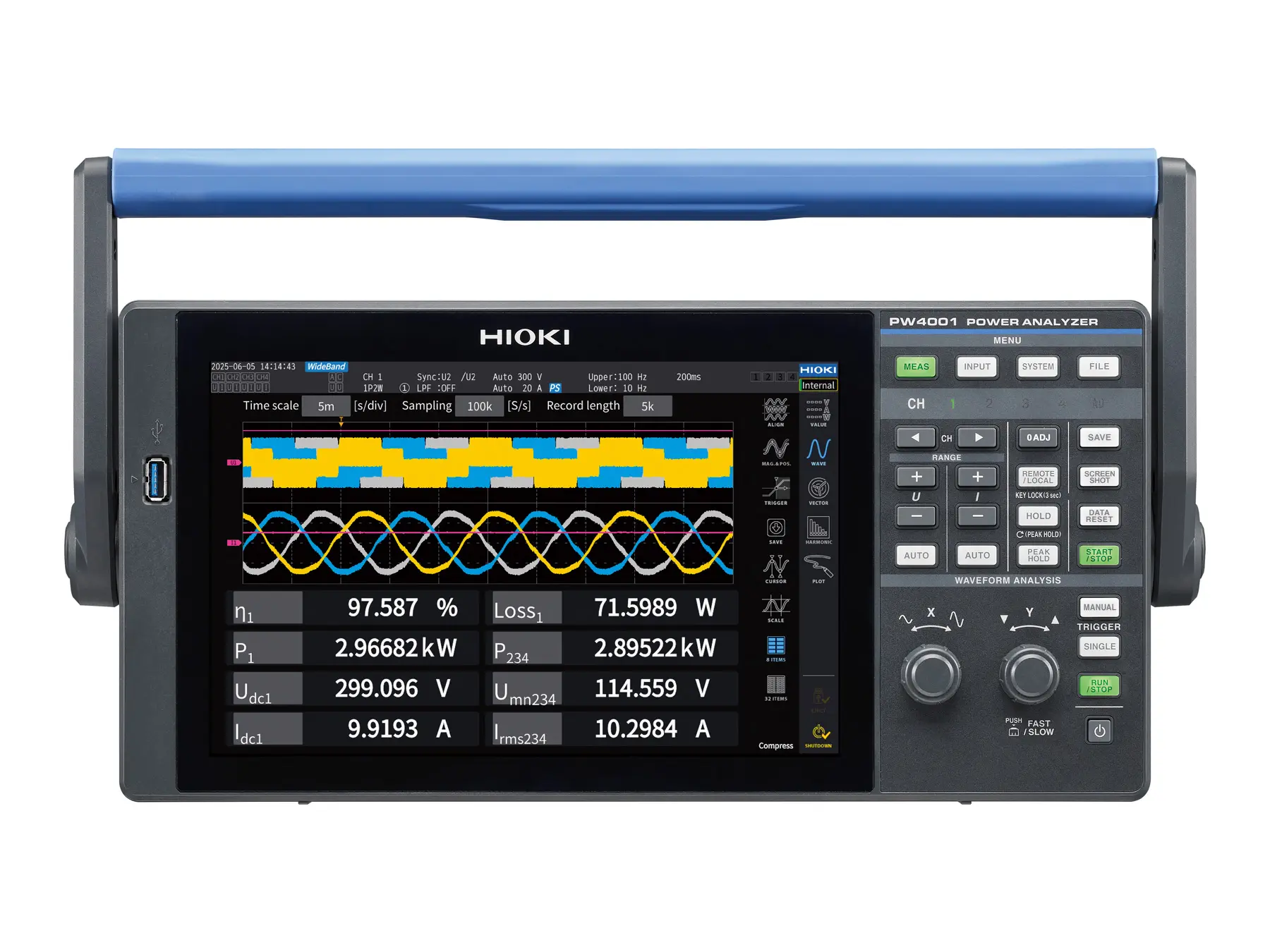 HIOKI PW4001 4-channel power analyzer 0-04 percent accuracy