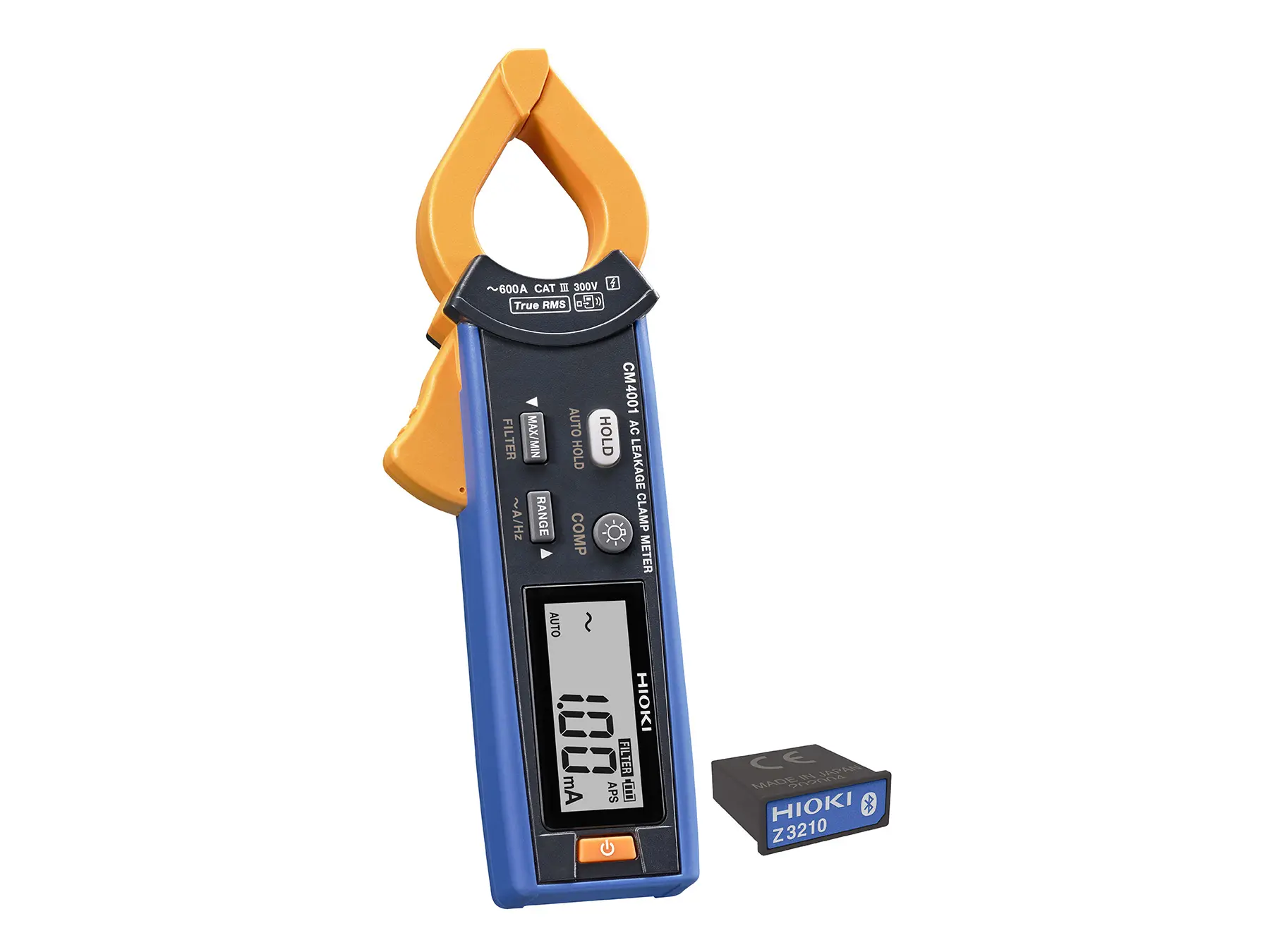 HIOKI CM4001-90 - AC Leakage Clamp Meter, Bluetooth, 600 A