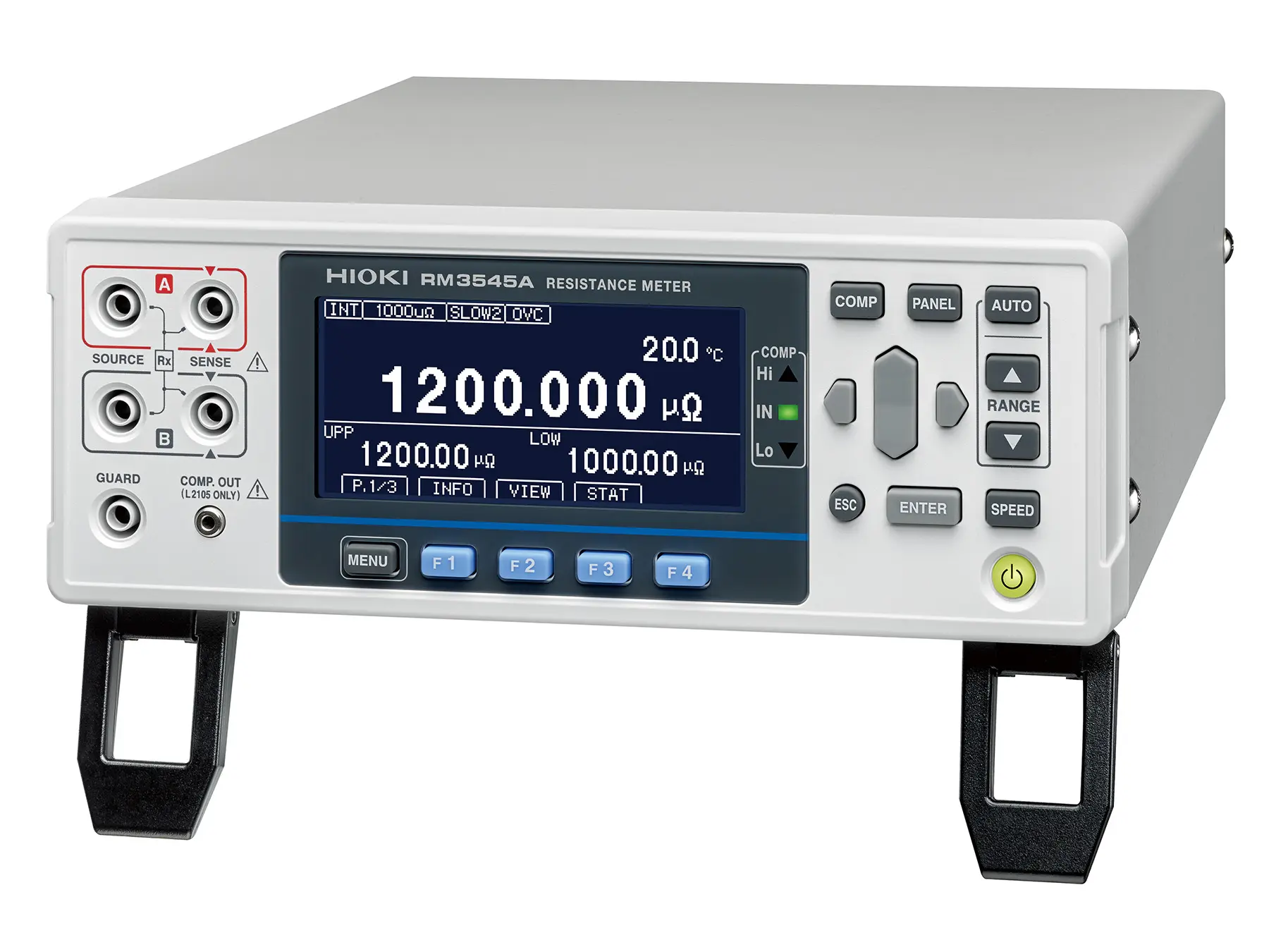HIOKI RM3545A-1 - Precision instrument for DC resistance, 13 ranges from 1 mΩ to 1200 MΩ