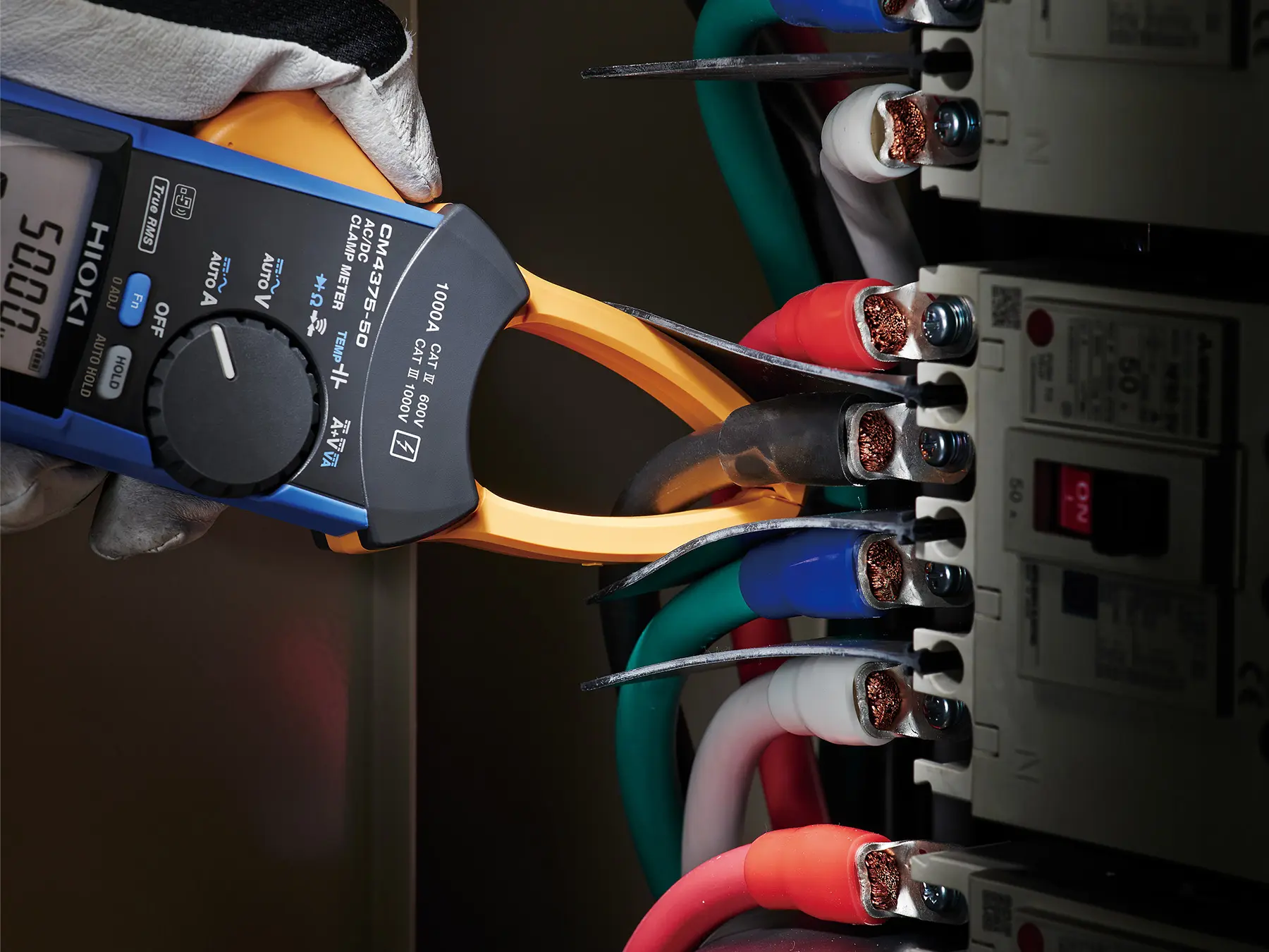 HIOKI CM4375-50 - True RMS AC/DC Clamp Multimeter with 1000 A Range and Super Slim Jaws