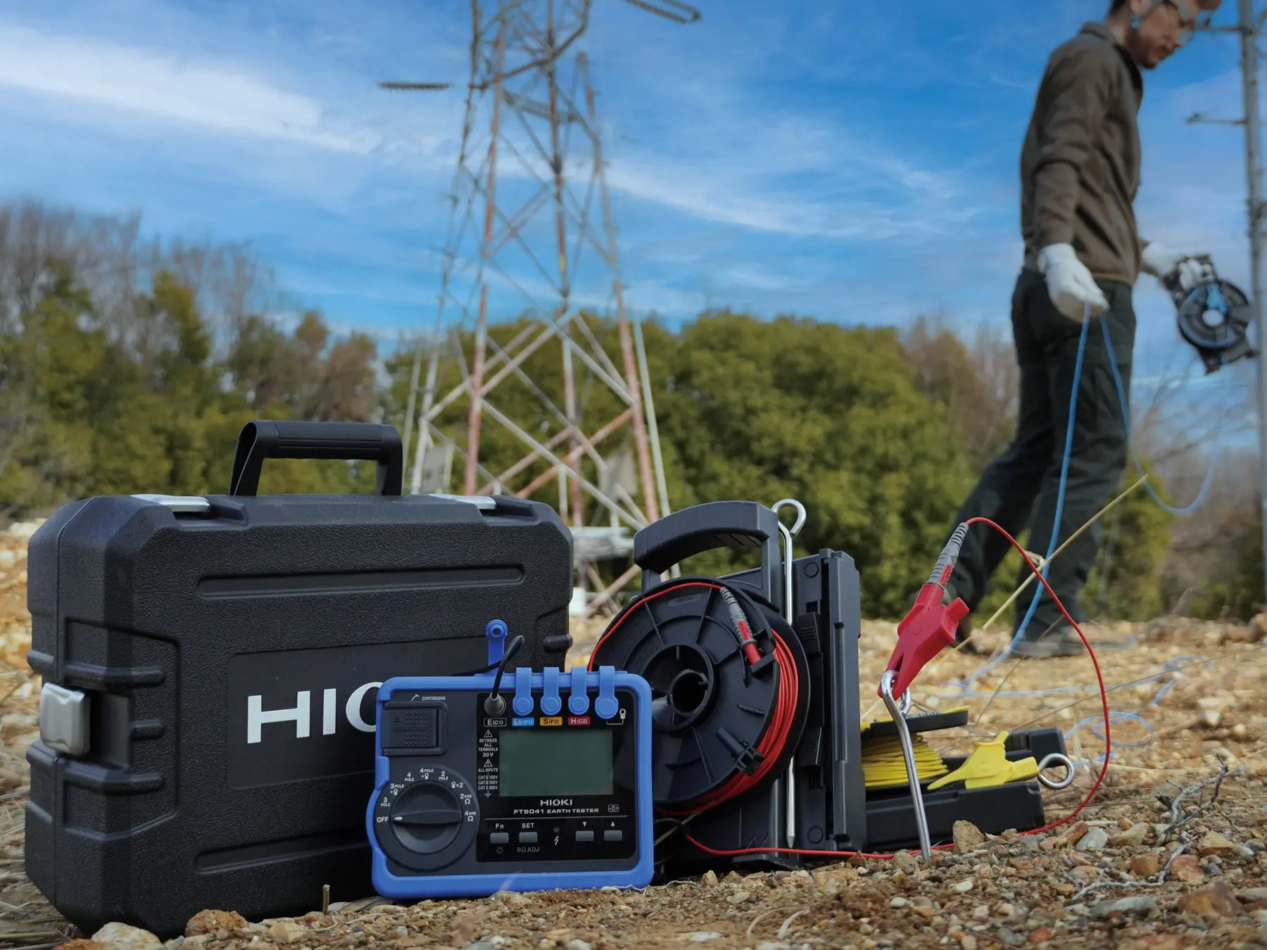 HIOKI L9845-31 measurement cable 25m removable alligator clip