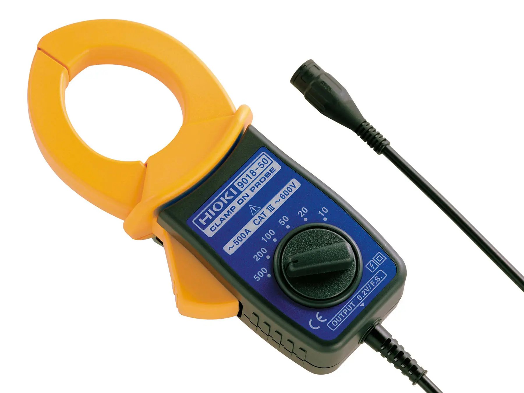 9018-50 - AC Multi-Range Current Clamp, 500 A, 3 kHz, BNC Output