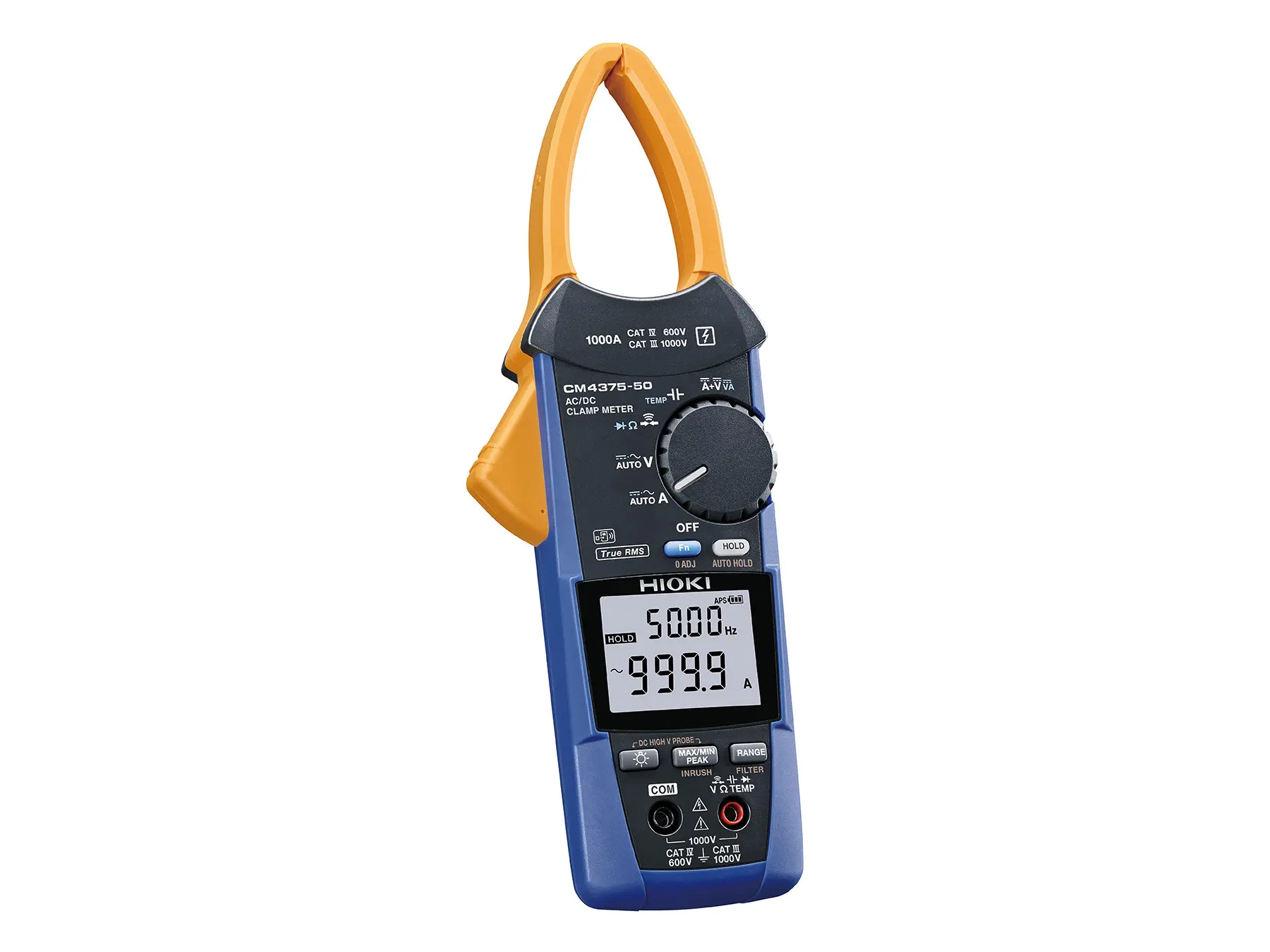 HIOKI CM4375-50 - True RMS AC/DC Clamp Multimeter with 1000 A Range and Super Slim Jaws