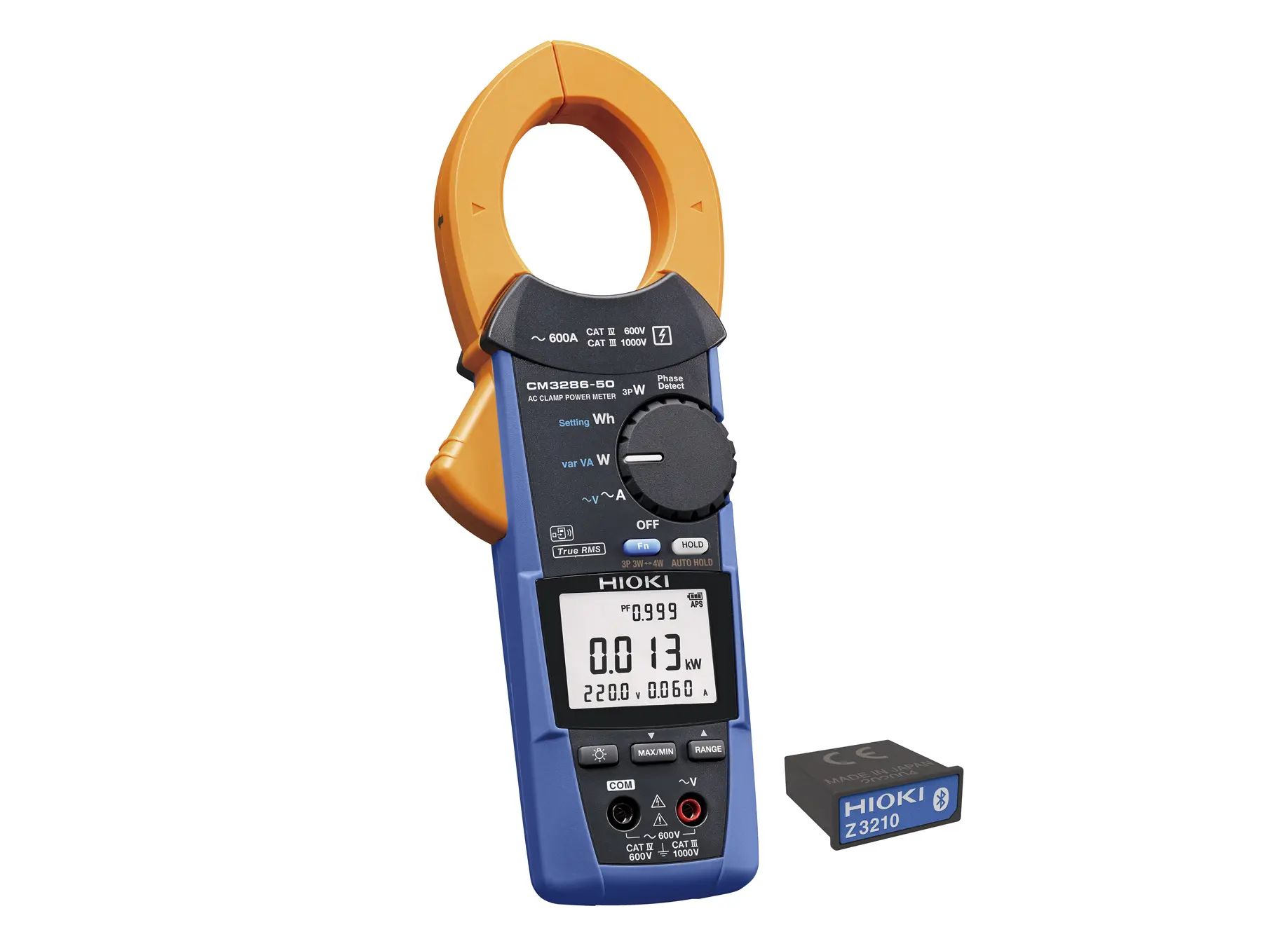 HIOKI CM3286-90 power quality clamp meter with bluetooth 600a 360kw battery operated