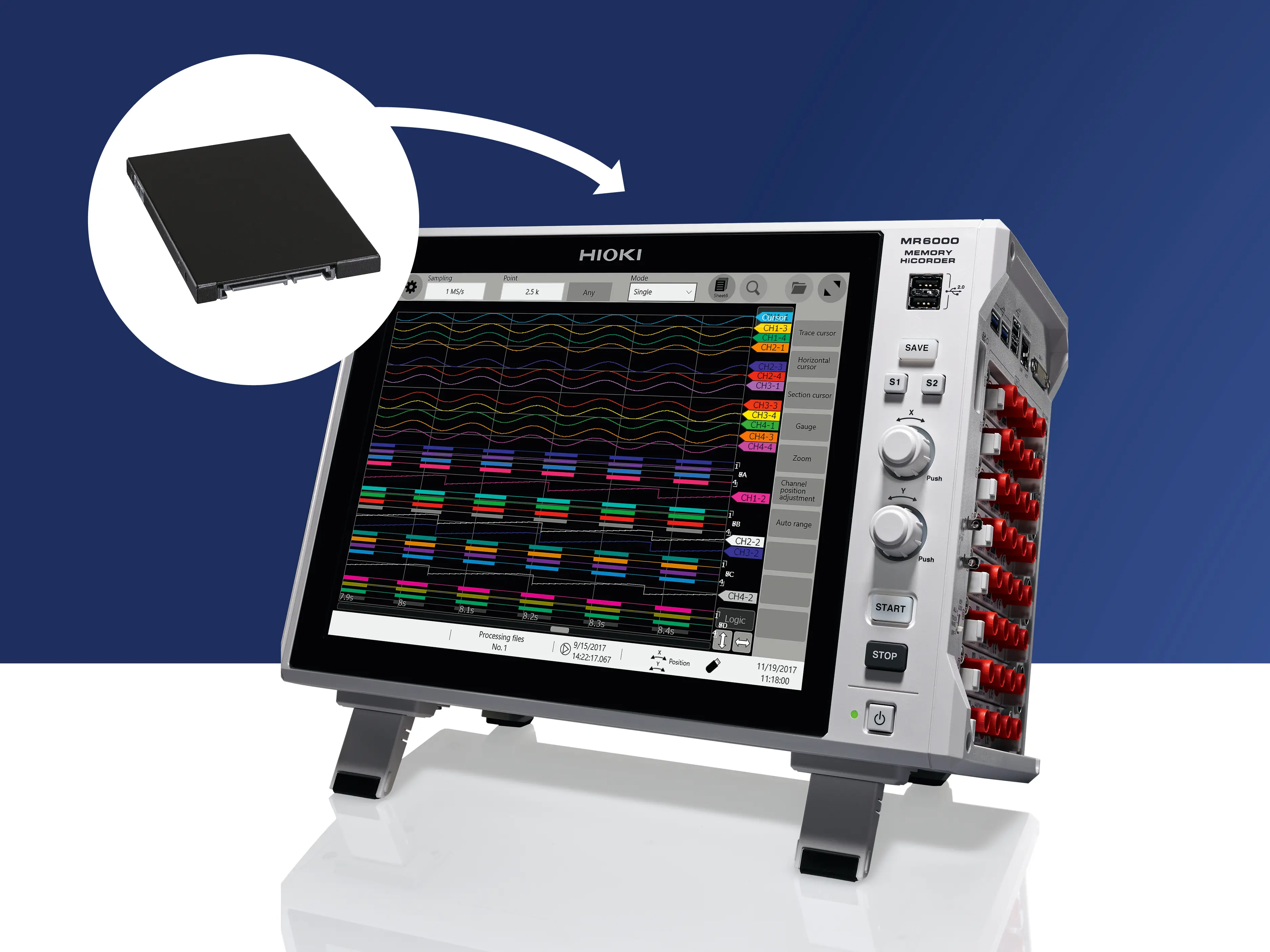 HIOKI U8335 - SSD Unit for MR6000, 1 TB, factory option