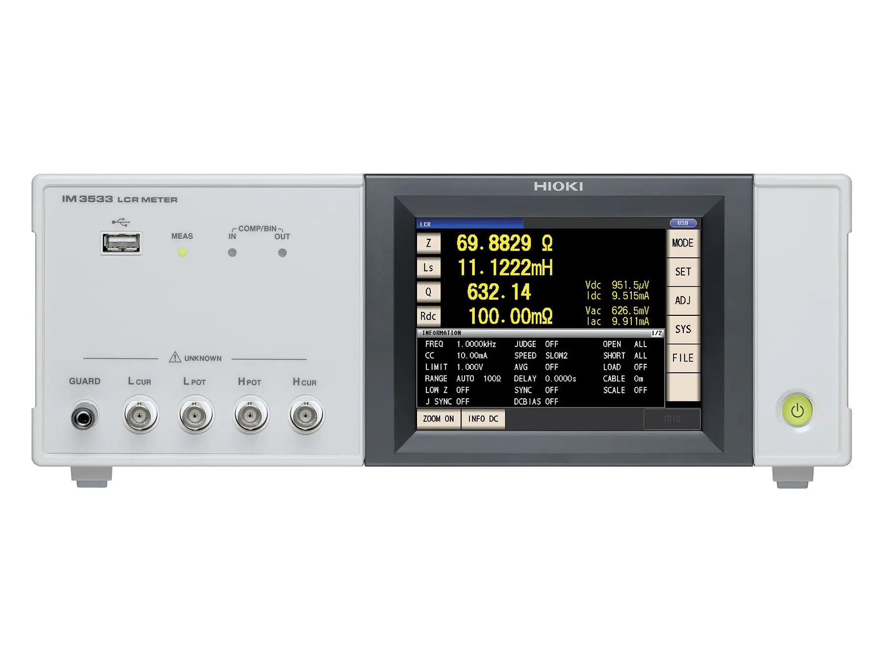 HIOKI IM3533 - LCR Meter, DC and 1 mHz to 200 kHz